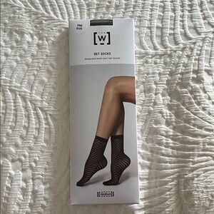 Wolford Brown Chevron Ankle Socks